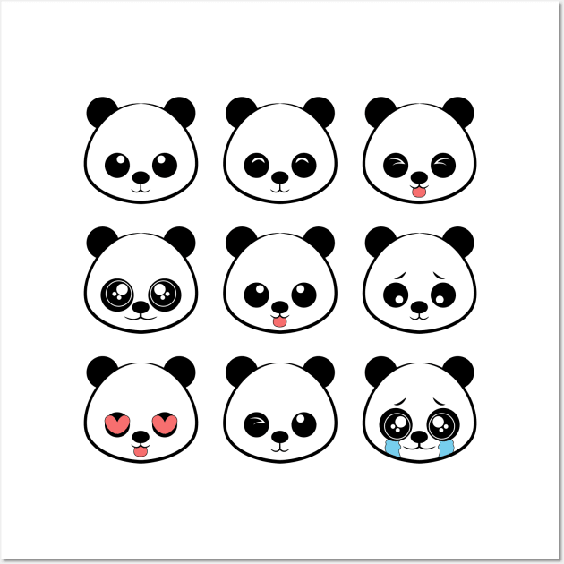 Funny Pandas Wall Art by EddieBalevo